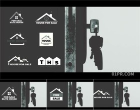 Pr字幕模板 7组4K现代房地产动画文字标题 Pr素材